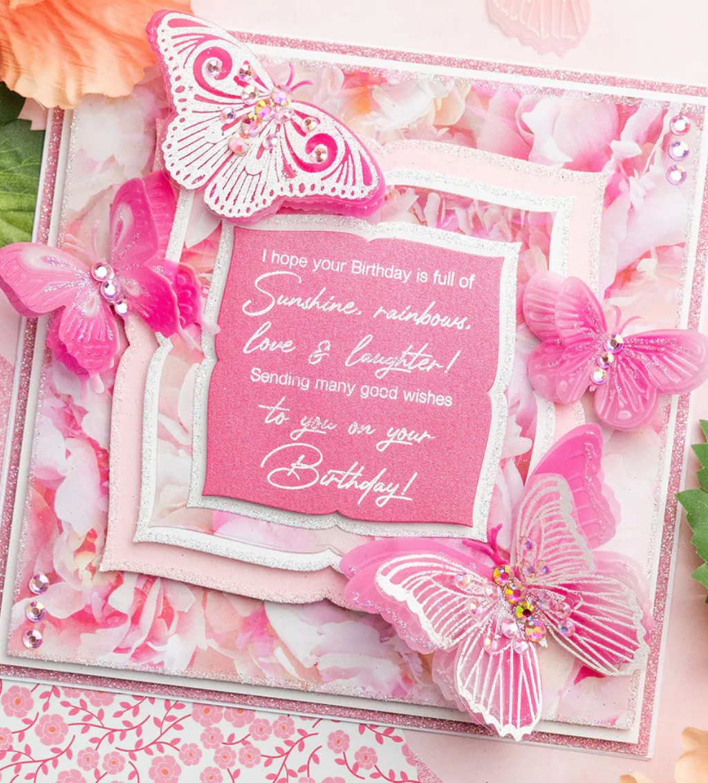 Chloe's Creative - Delightful Butterflies 3D Embossing Folder, Stamp & Die Bundle