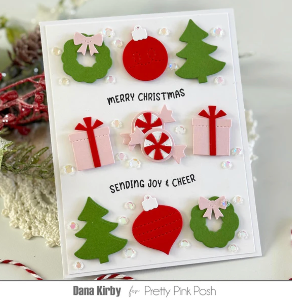 Pretty Pink Posh - Christmas Holder Additions Die Set