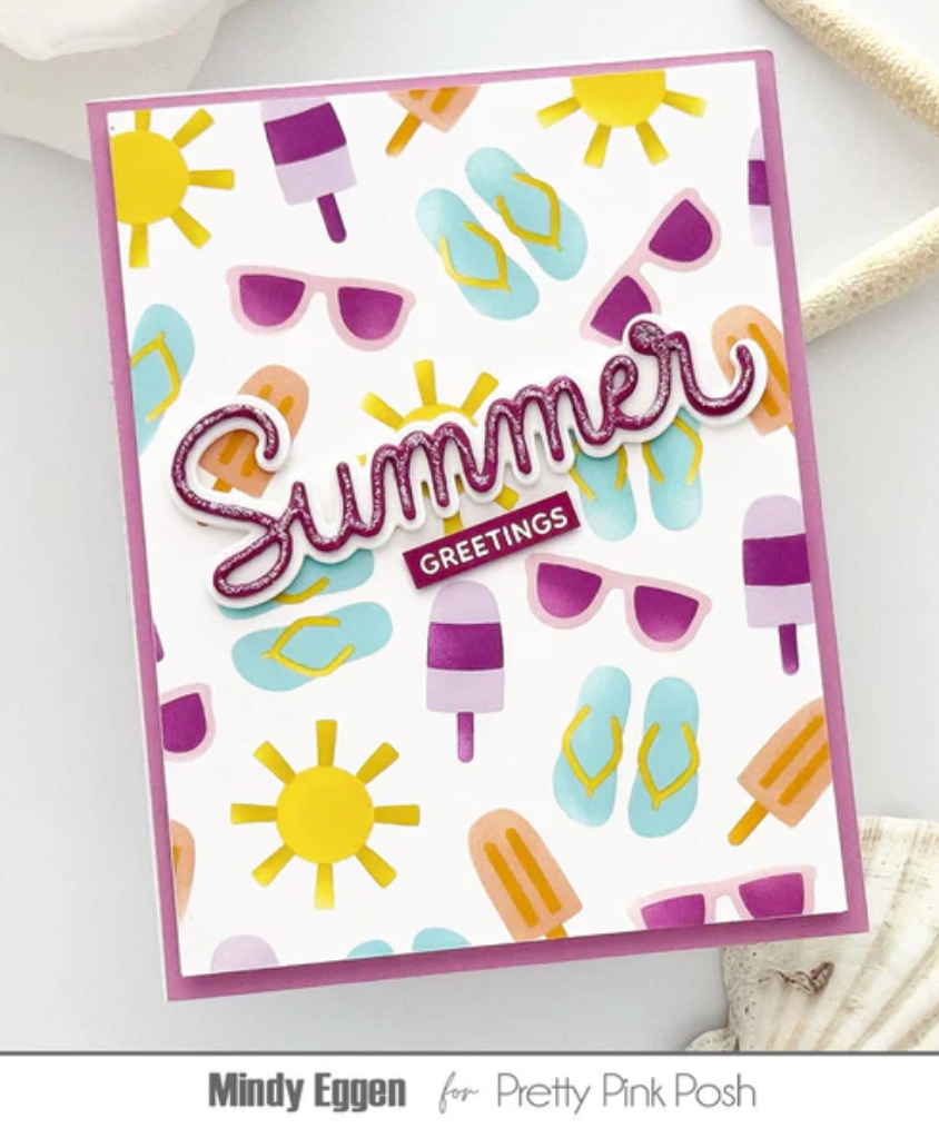 Pretty Pink Posh - Layered Summer Fun Stencil Set