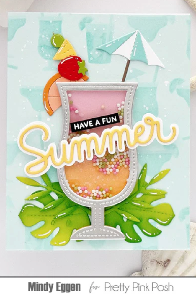 Pretty Pink Posh - Layered Summer Drinks Stencil Set