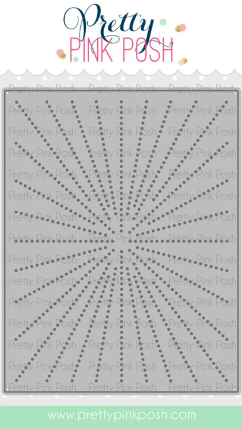 Pretty Pink Posh - Sunburst Pierced Plate Die