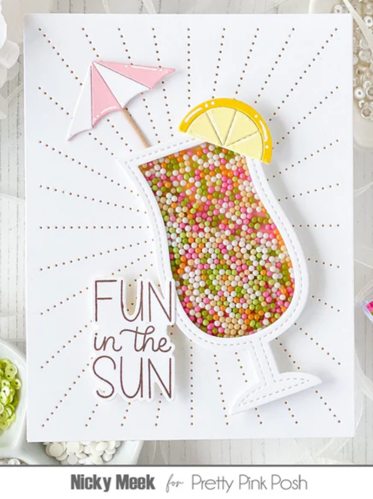 Pretty Pink Posh - Sunburst Pierced Plate Die