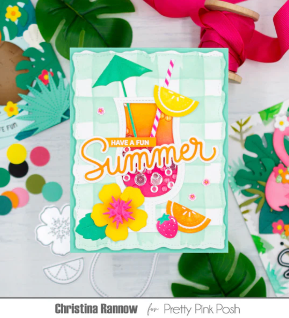 Pretty Pink Posh - Summer Drink Shaker Die Set