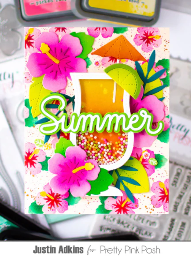 Pretty Pink Posh - Summer Drink Shaker Die Set