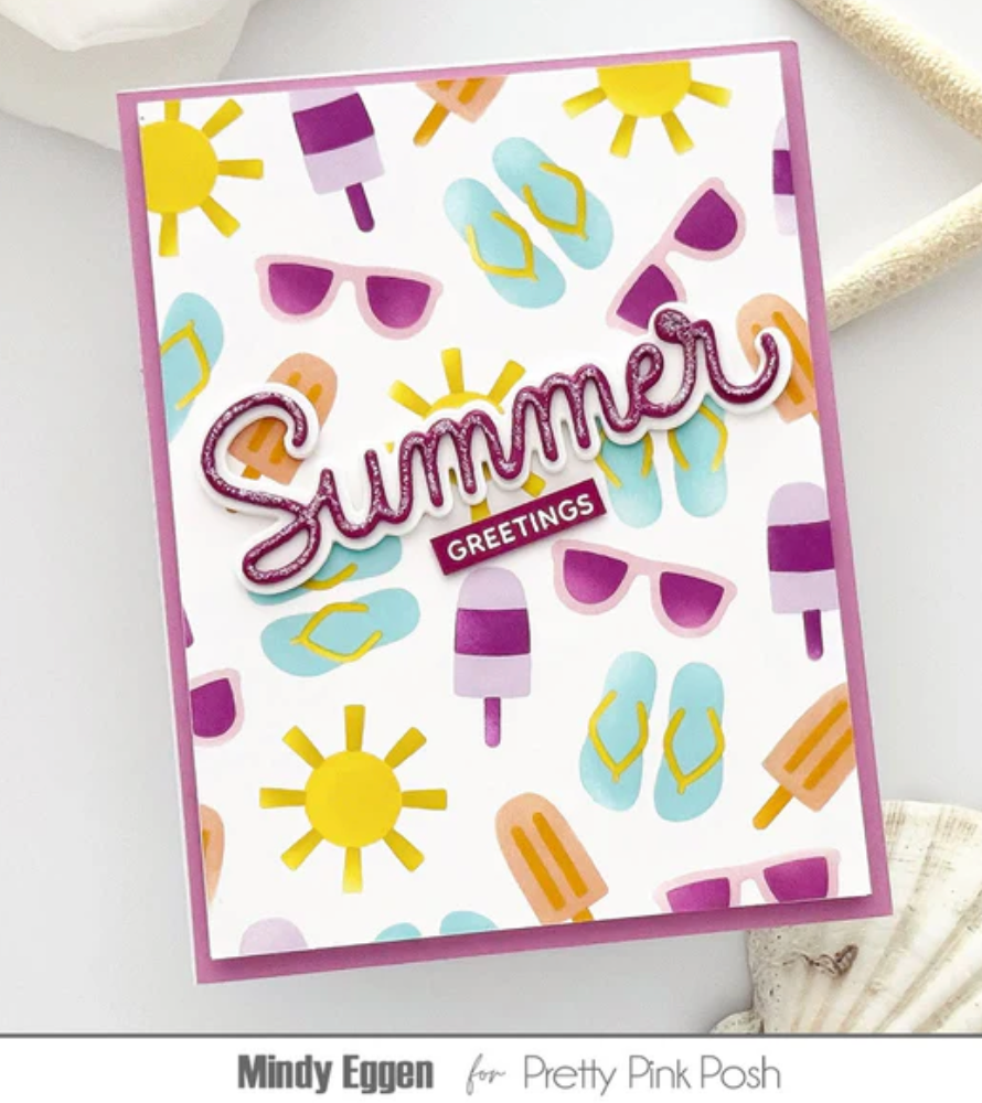 Pretty Pink Posh - Large Summer Shadow Die Set