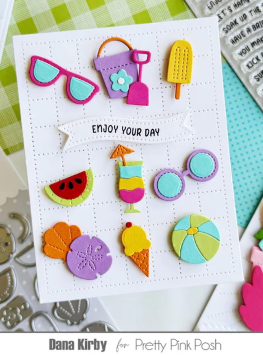 Pretty Pink Posh - Summer Banner Greetings Stamp Set