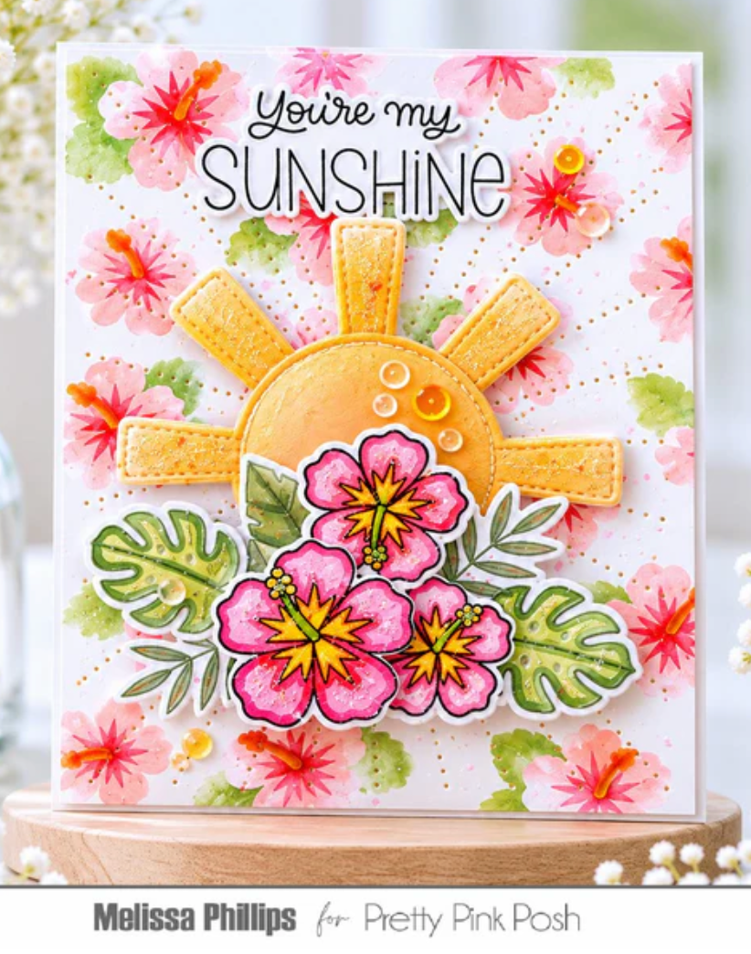 Pretty Pink Posh - Happy Hibiscus Stamp & Die Bundle
