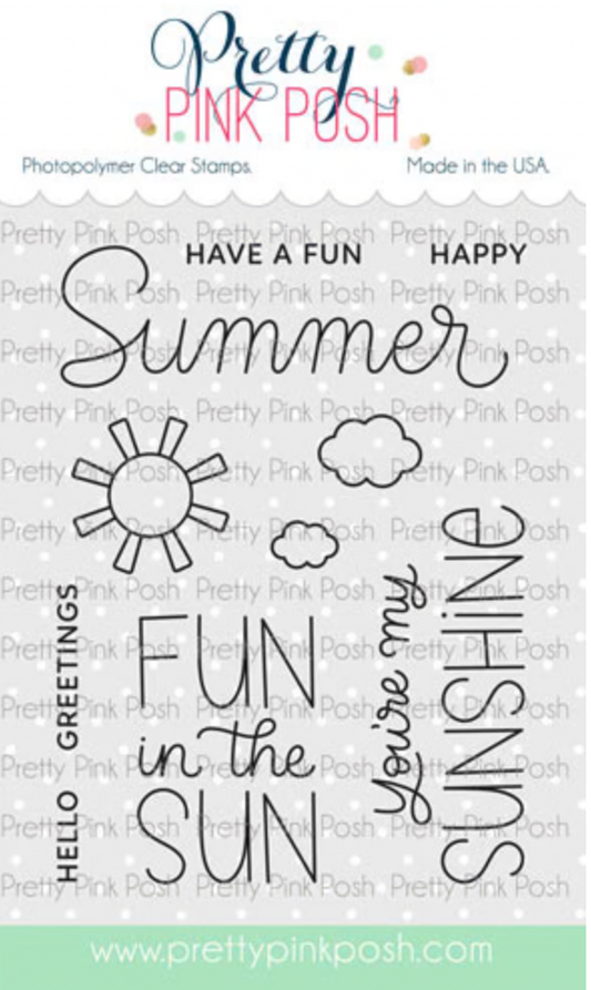 Pretty Pink Posh - Happy Summer Stamp & Die Bundle