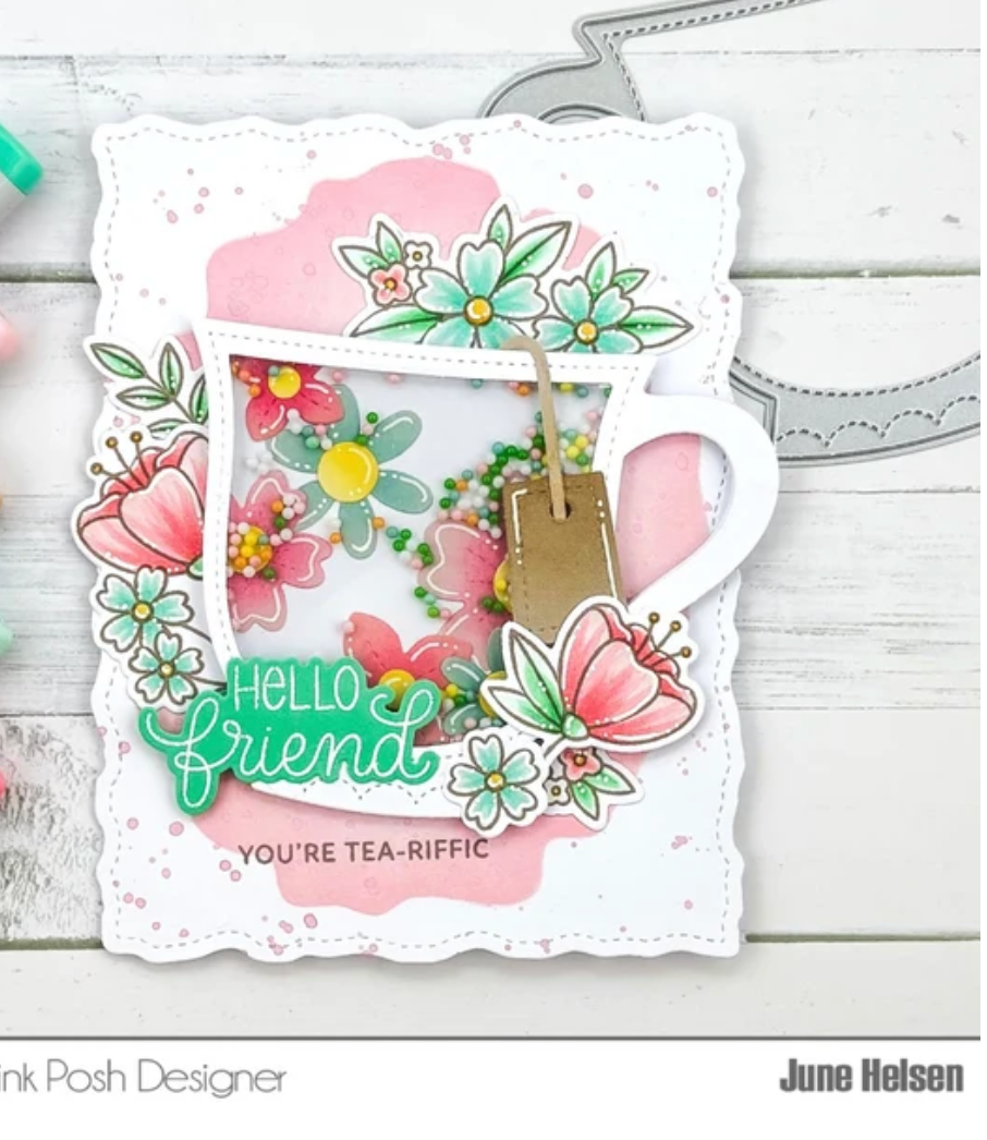 Pretty Pink Posh - Teacup Shaker Die Set