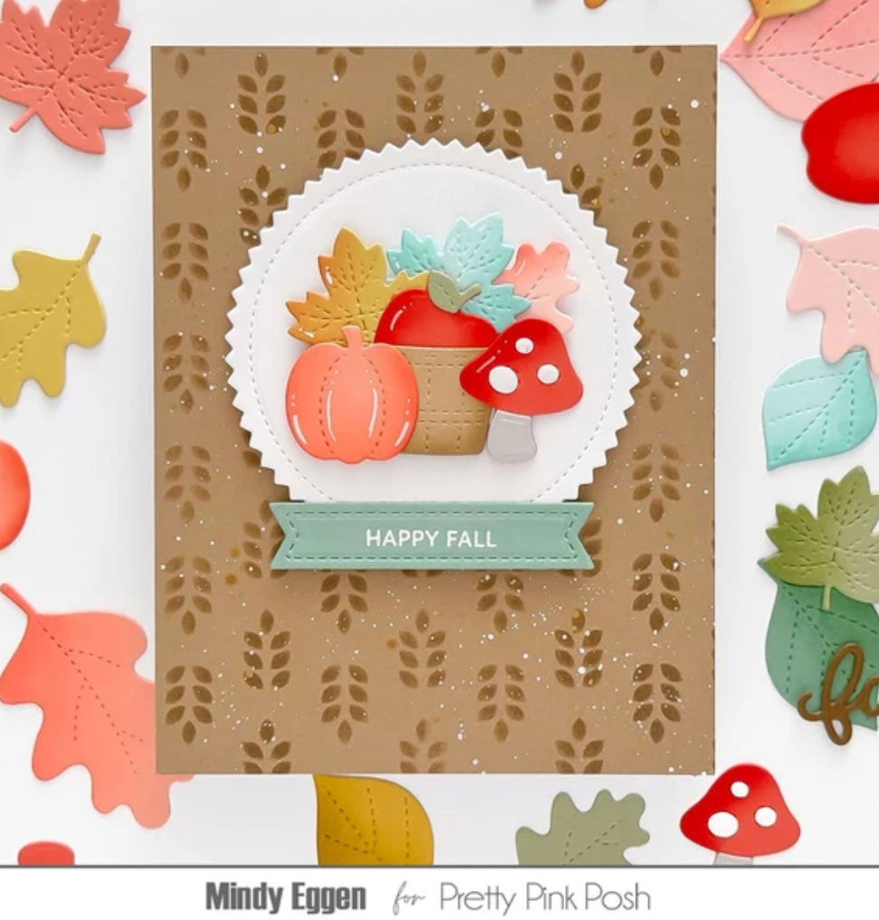 Pretty Pink Posh - Wheat Pattern Stencil