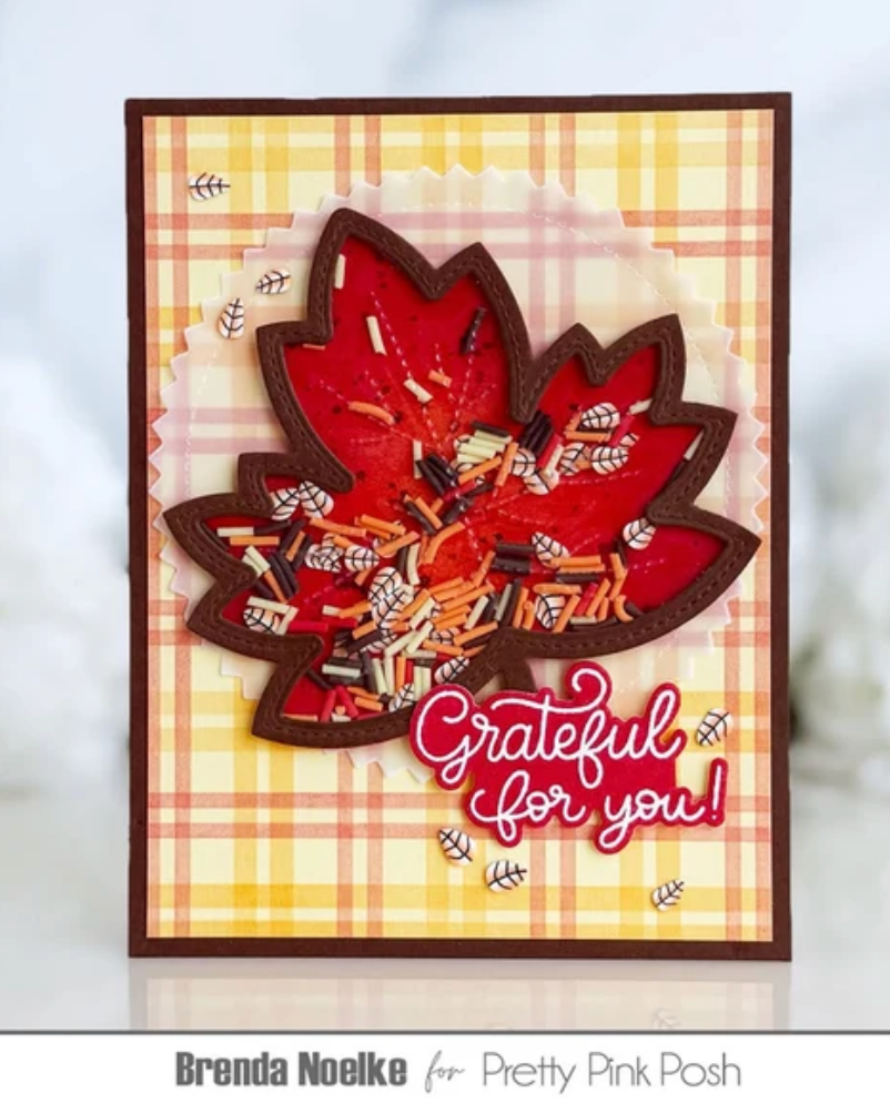 Pretty Pink Posh - Wide Leaf Shaker Die Set