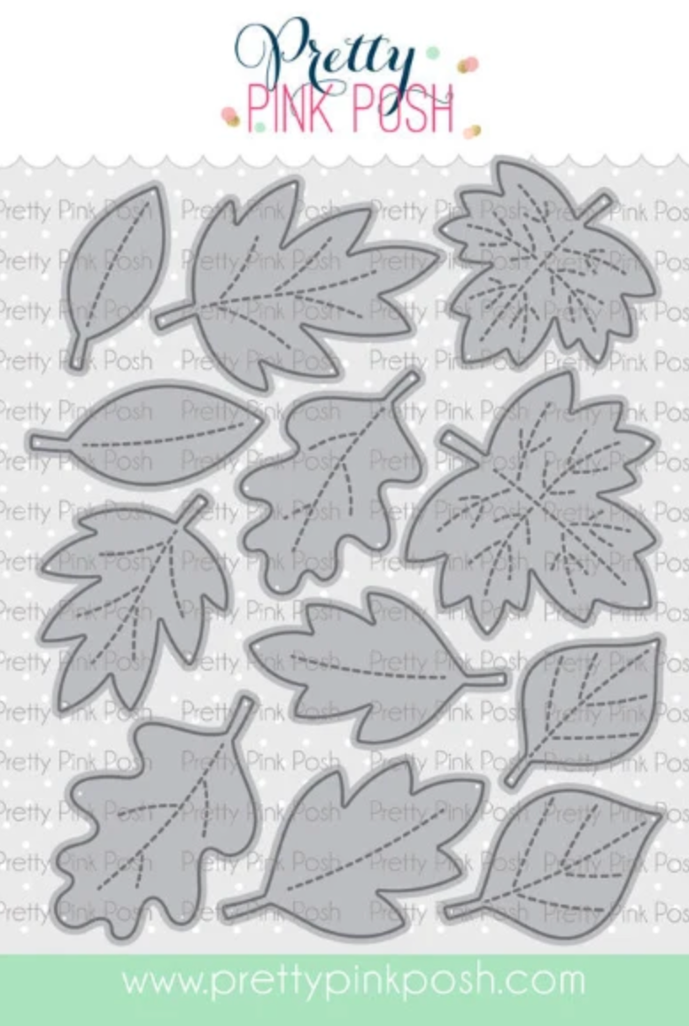 Pretty Pink Posh - Stitched Leaves Die Set