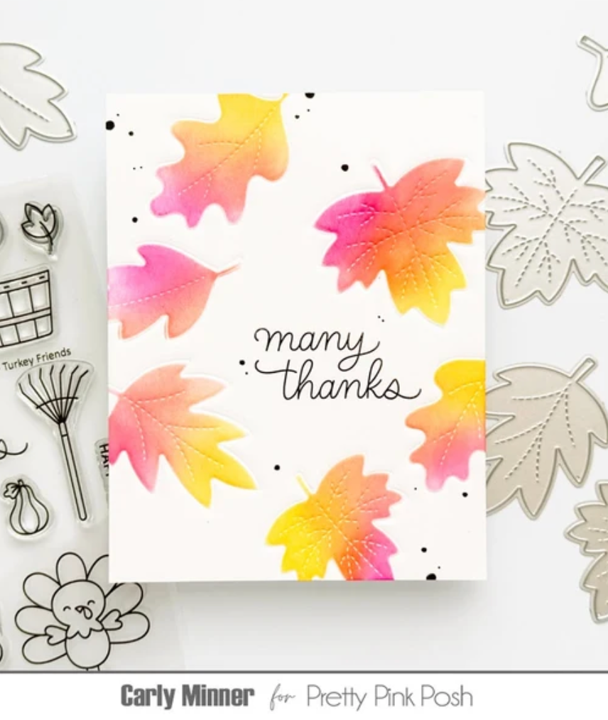 Pretty Pink Posh - Stitched Leaves Die Set