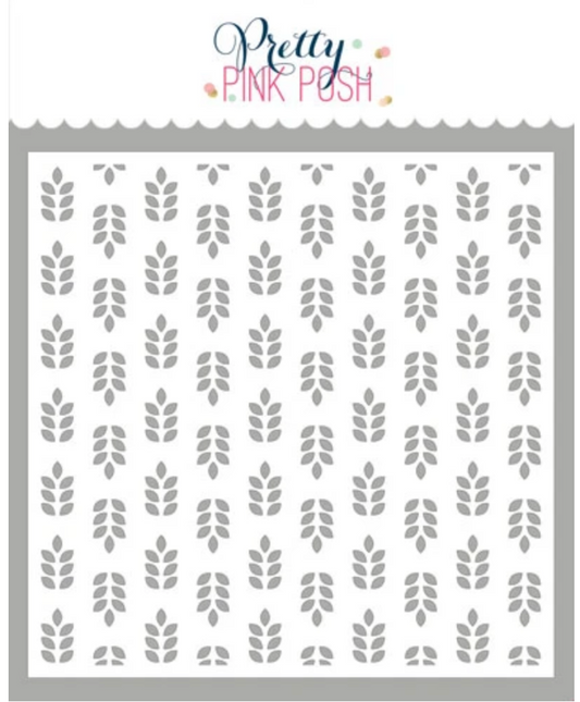Pretty Pink Posh - Wheat Pattern Stencil