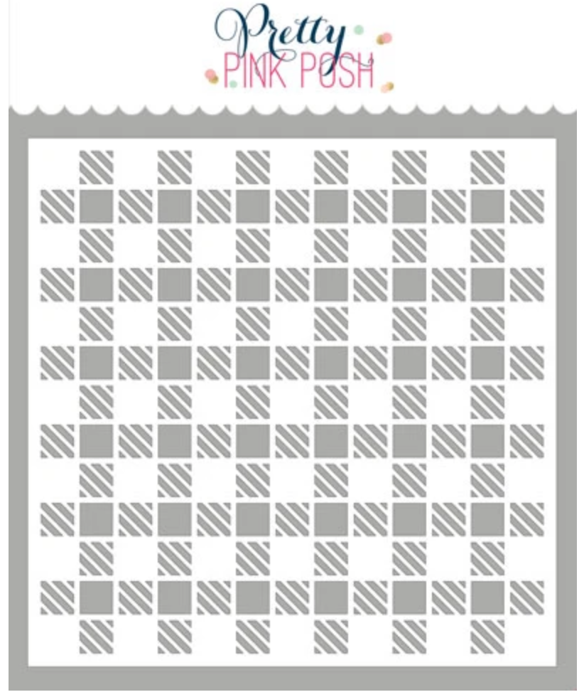 Pretty Pink Posh - Gingham Stencil