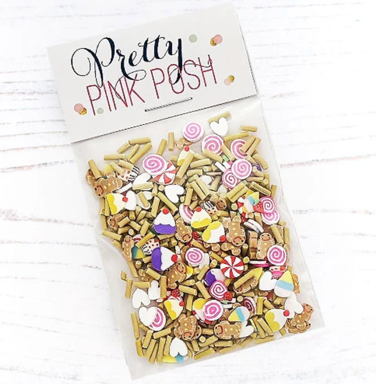 Pretty Pink Posh - Clay Confetti - Sweet Gingerbread