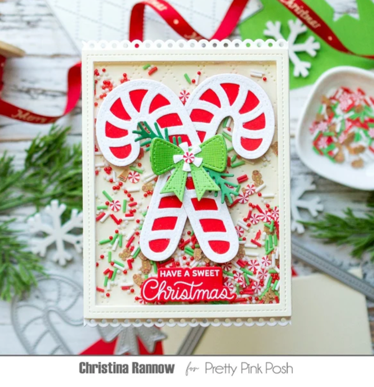 Pretty Pink Posh - Candy Cane Shaker Die Set