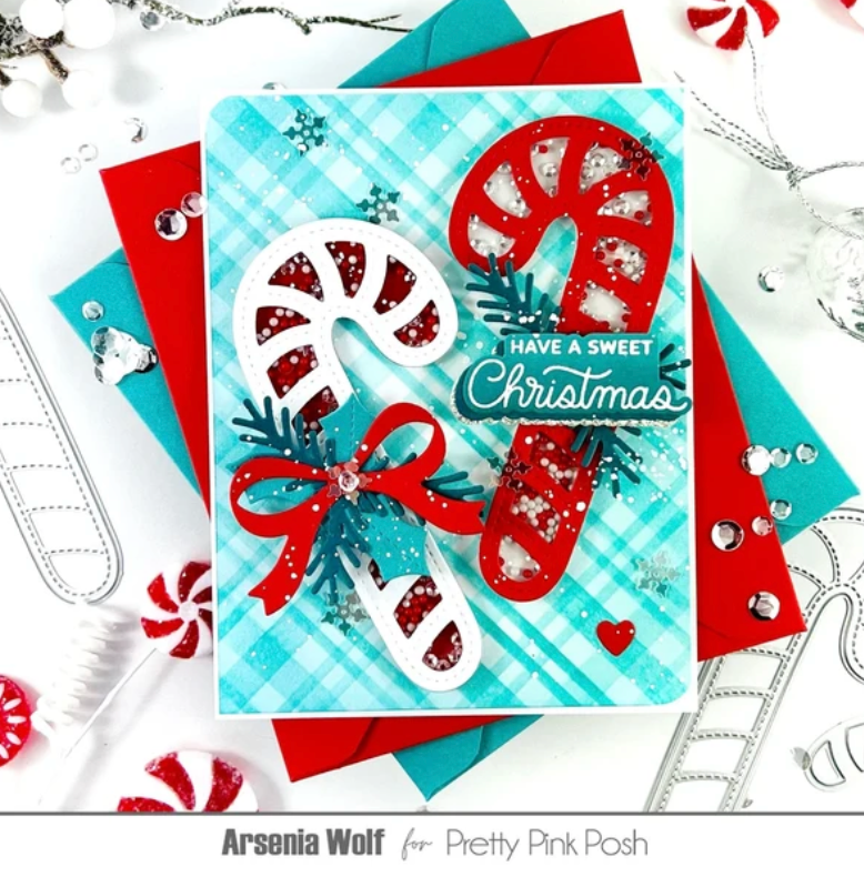 Pretty Pink Posh - Candy Cane Shaker Die Set