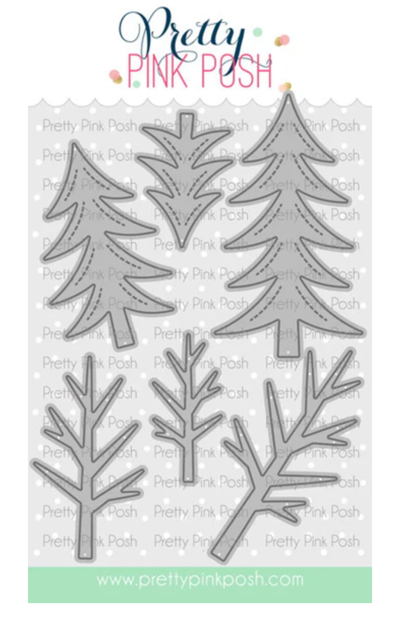 Pretty Pink Posh - Winter Trees Die Set