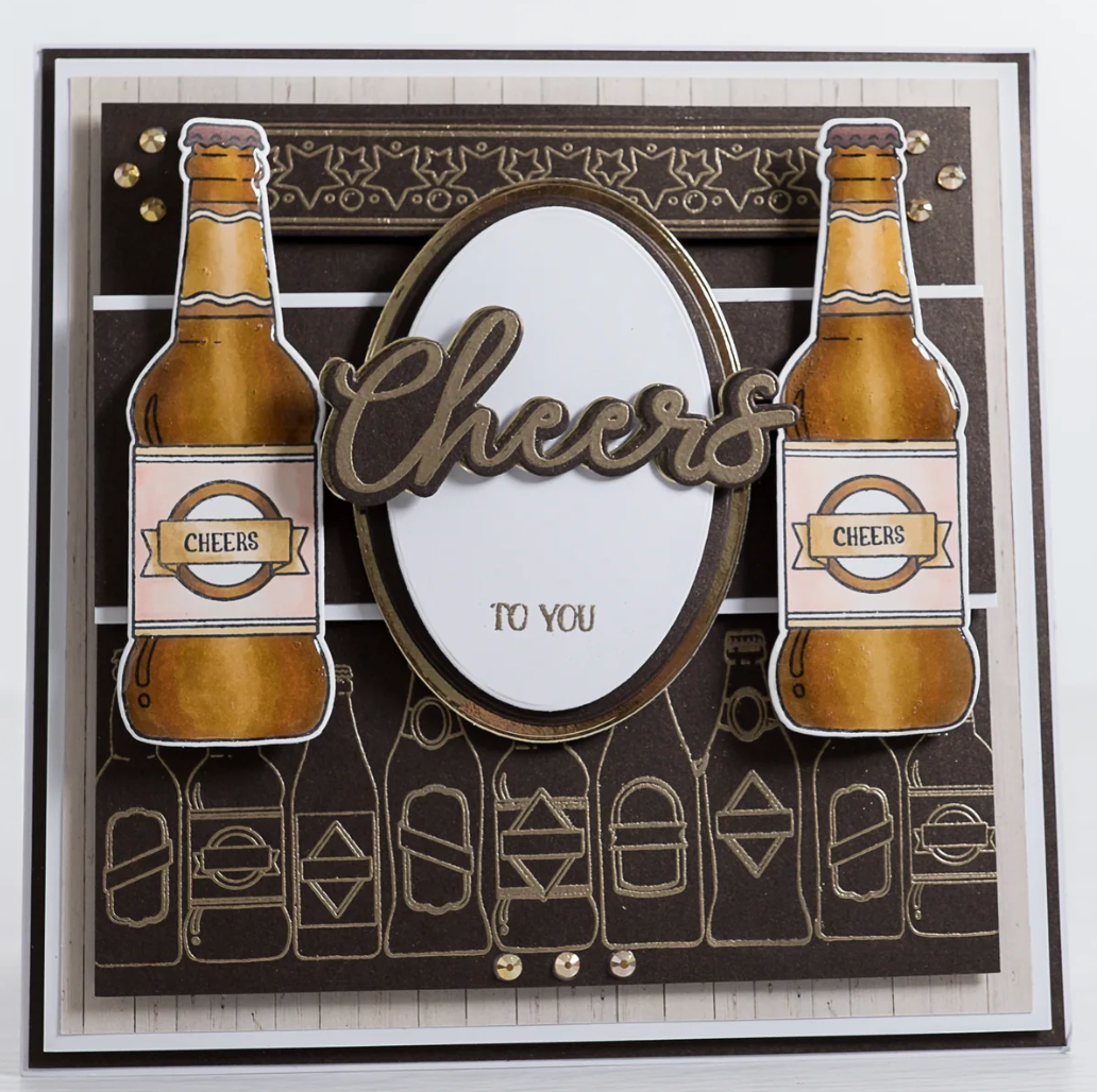 Chloe's Creative - Beer Bottle Border Stamp & Die Bundle