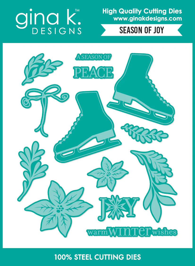 Gina K. - Season of Joy Stamp, Die & Stencil Bundle