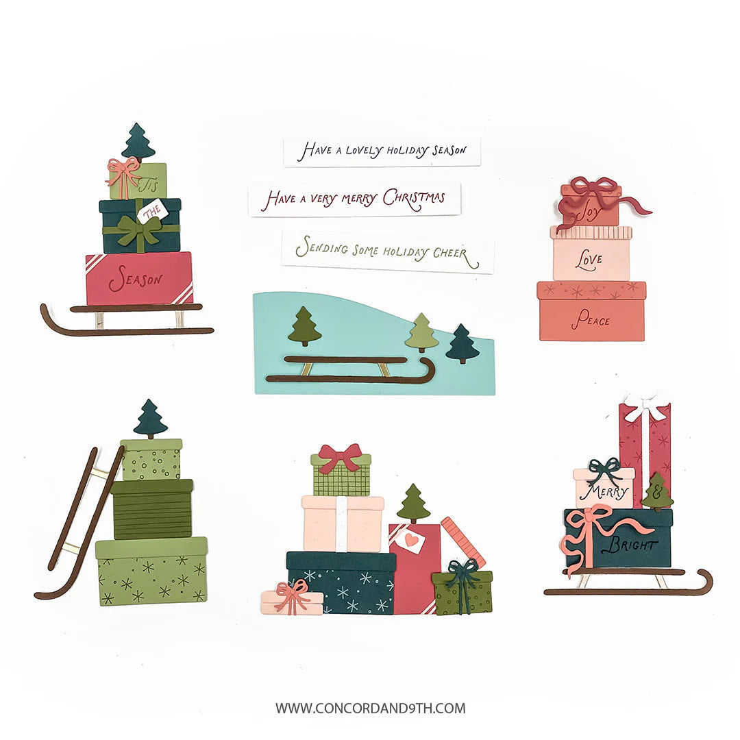 Concord & 9th - Sleigh Full of Cheer Stamp & Die Bundle