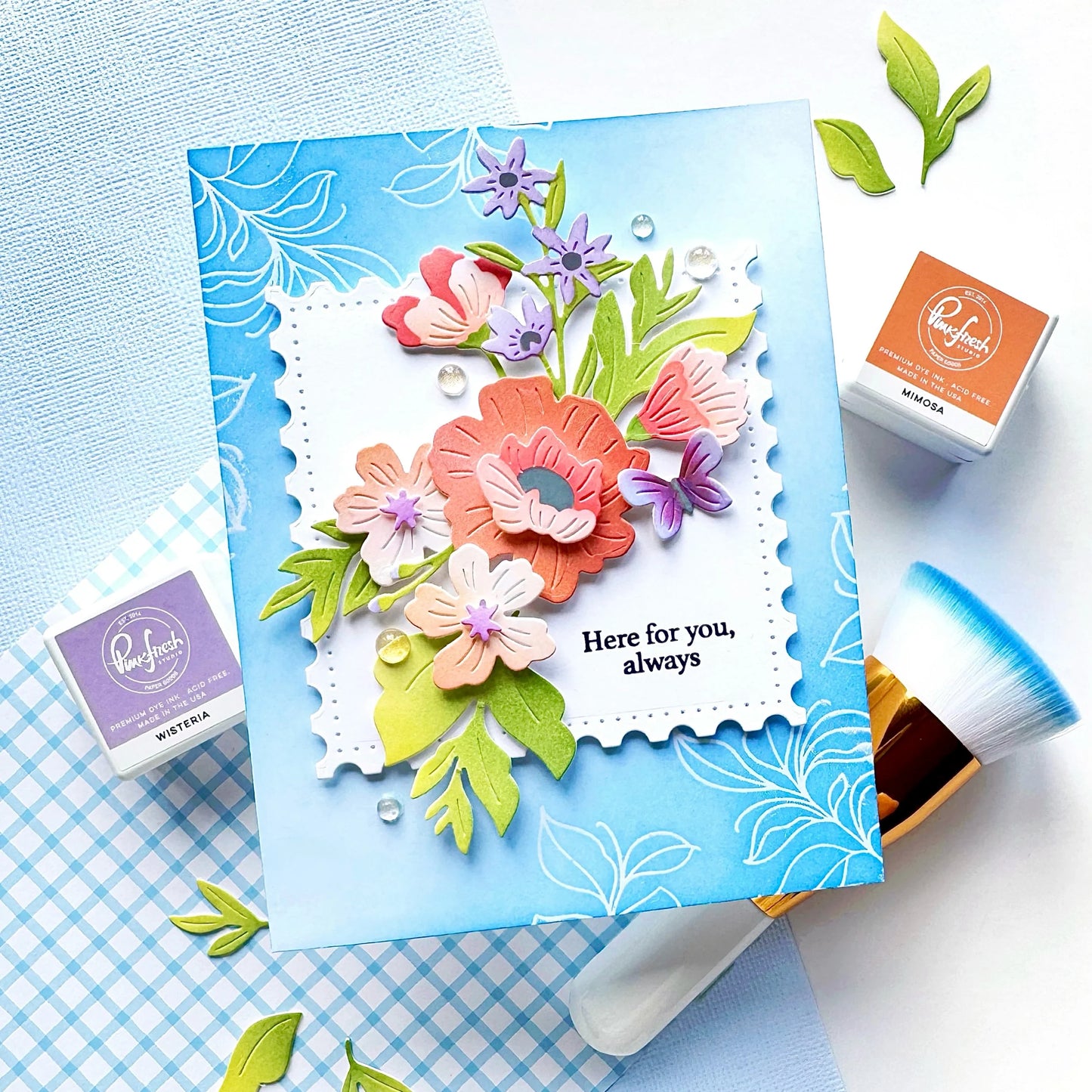 Pinkfresh - Floral Daydream Stamp, Die & Stencil Bundle