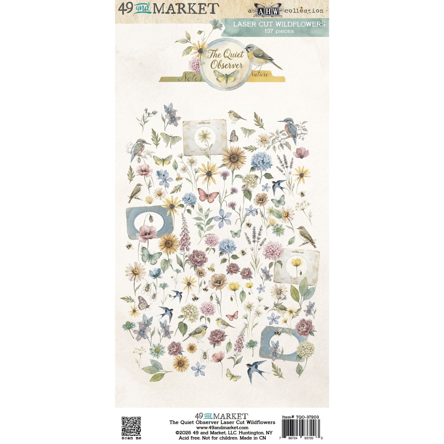 49 & Market - The Quiet Observer - Laser Cut Wildflowers