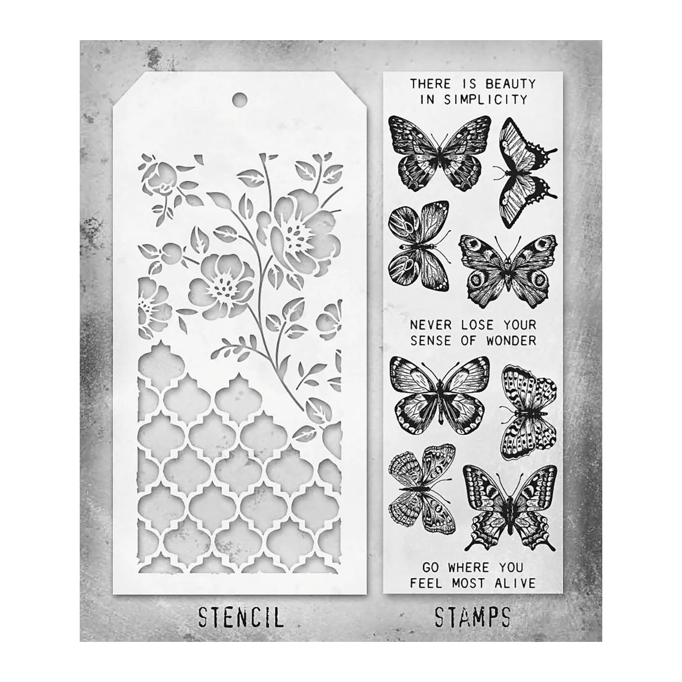 Tim Holtz - Mixed Media #44 Stamp & Stencil Bundle