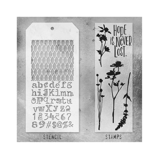 Tim Holtz - Mixed Media #21 Stamp & Stencil Bundle