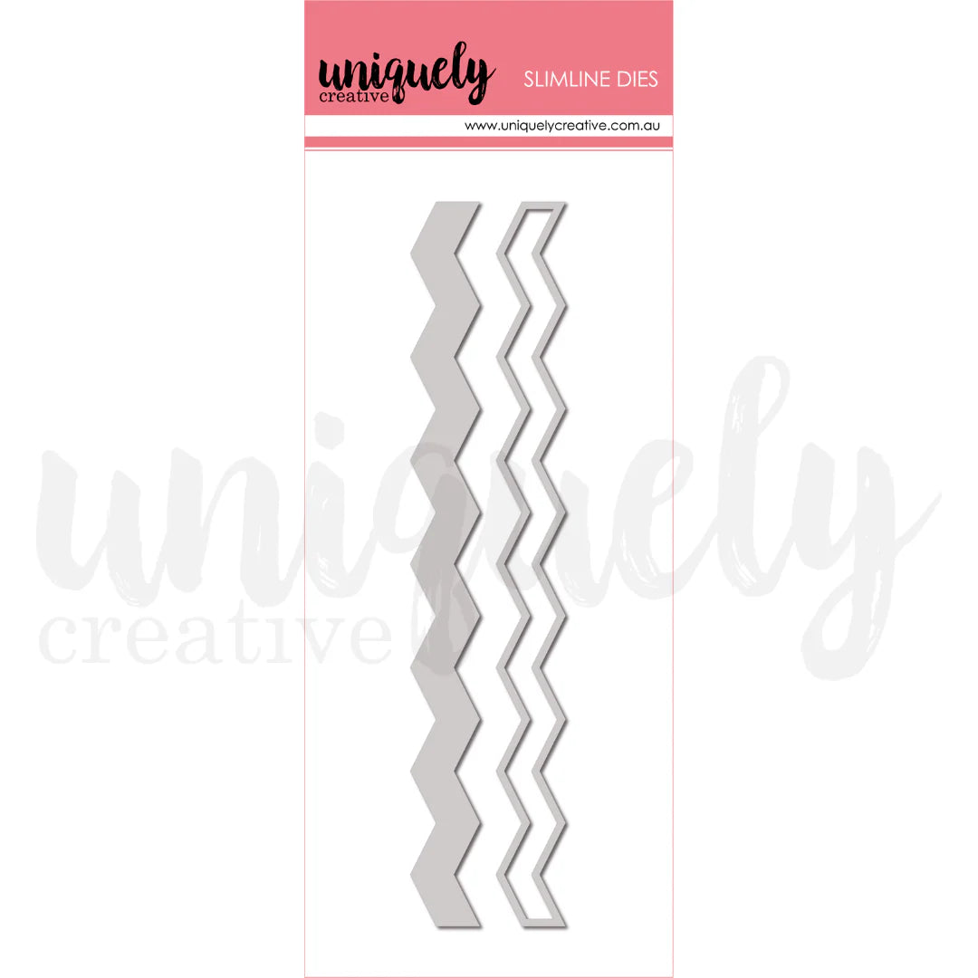 Uniquely Creative - Slimline Chevron Strip Die Set