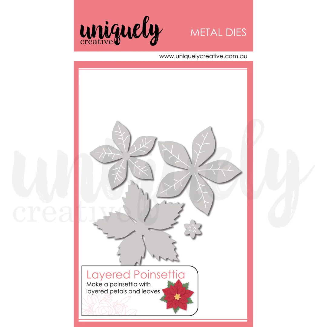 Uniquely Creative - Layered Poinsettia Die Set