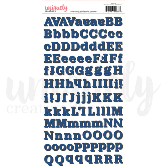 Uniquely Creative - Field Notes - Navy Dimensional Alpha Stickers