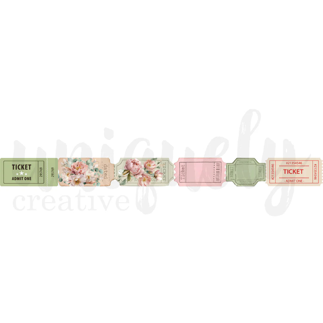 Uniquely Creative - Tea & Tranquility - Vintage Tickets Washi Tape