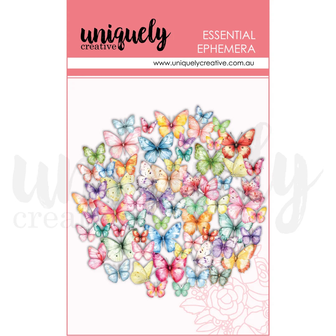 Uniquely Creative - Oh So Lovely - Colourful Butterflies Ephemera