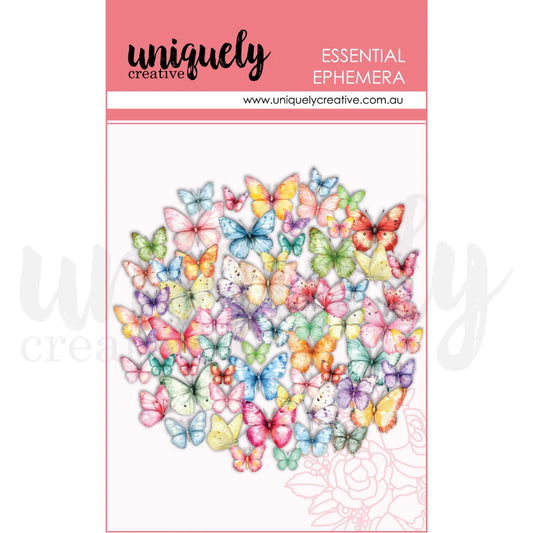 Uniquely Creative - Oh So Lovely - Colourful Butterflies Ephemera