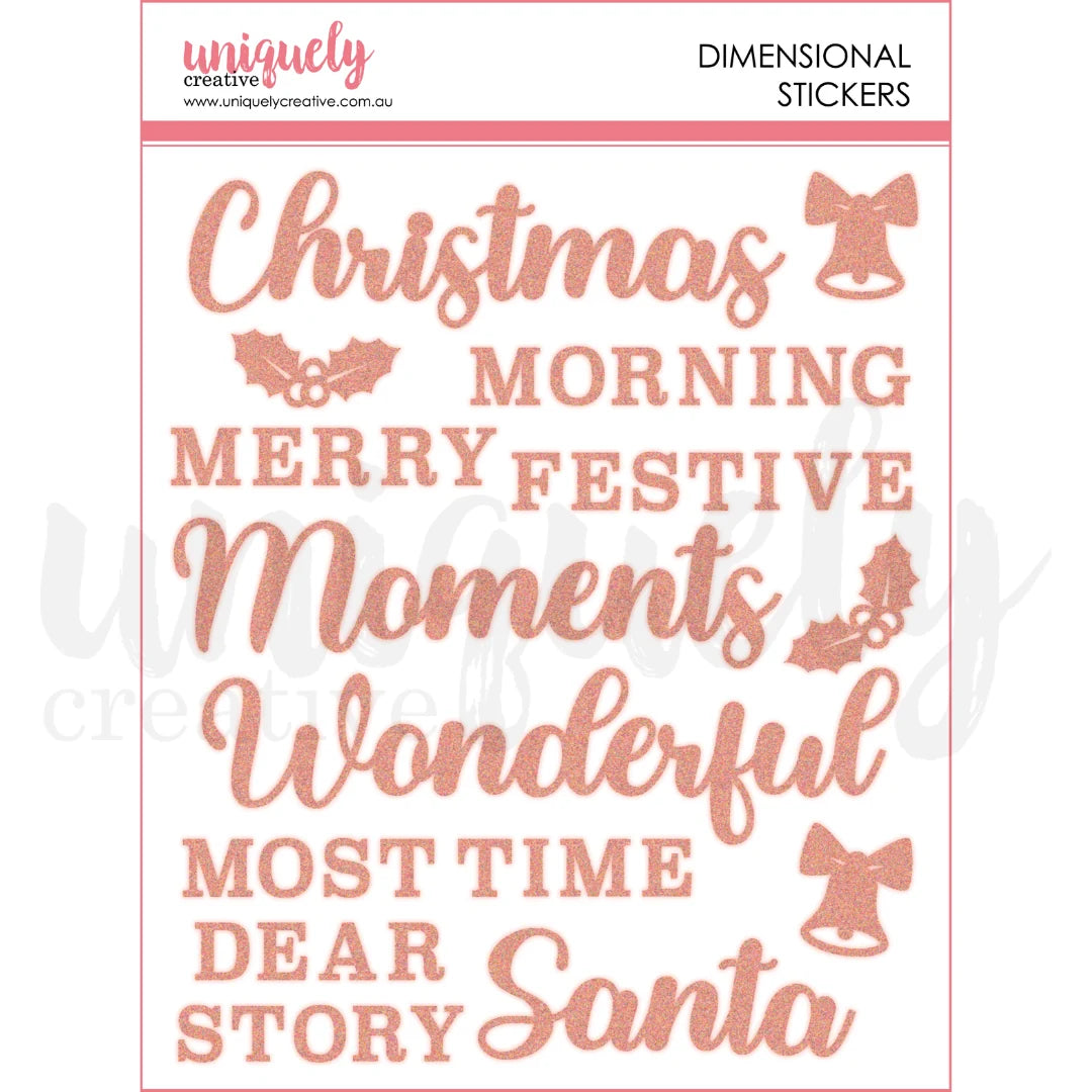 Uniquely Creative - Christmas Keepsake - Glitter Dimensional Stickers