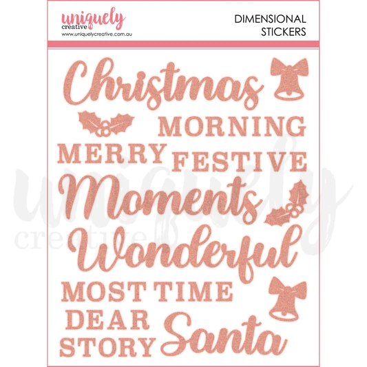 Uniquely Creative - Christmas Keepsake - Glitter Dimensional Stickers