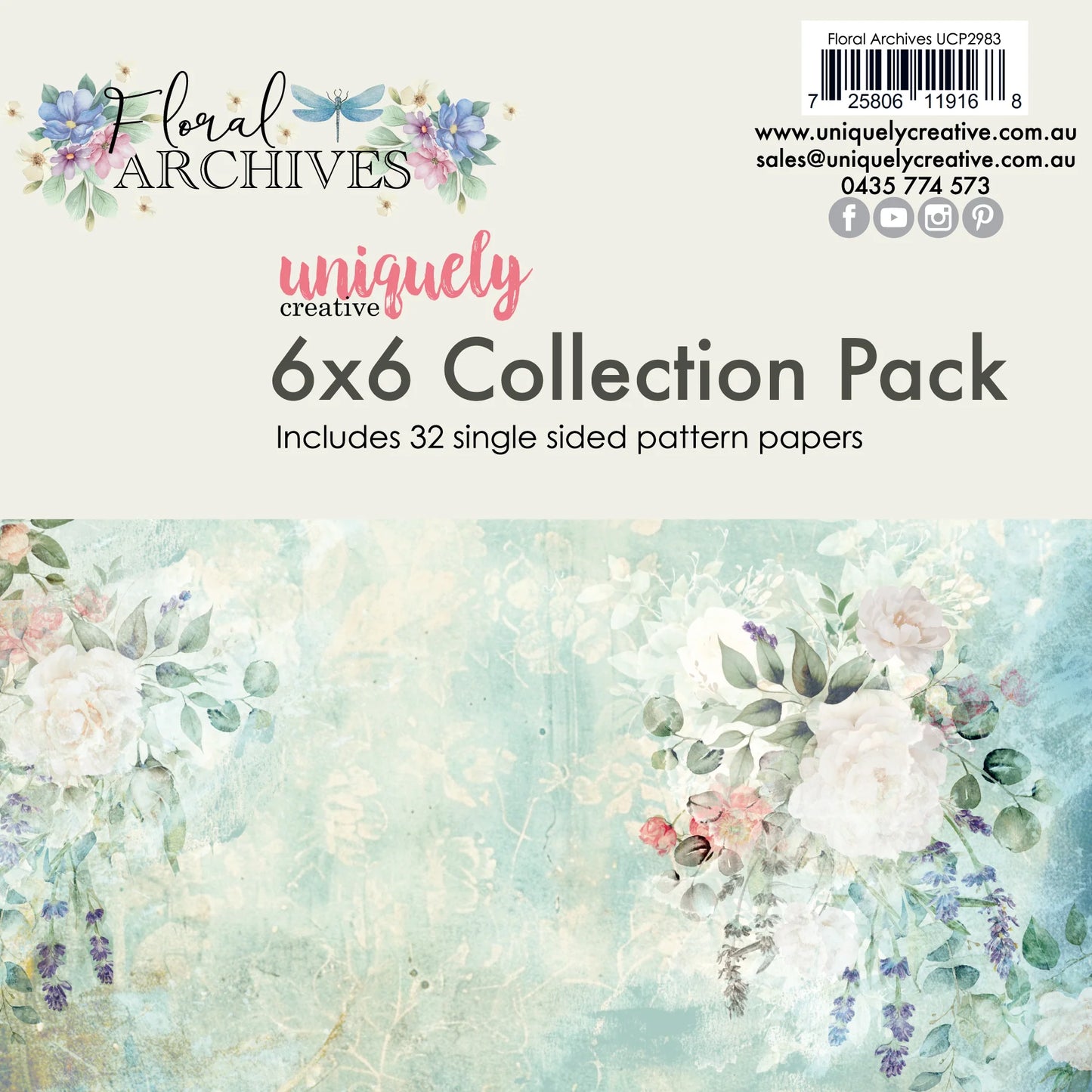 Uniquely Creative - Floral Archives - 6x6 Collection Pack