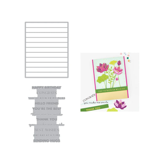 Hero Arts - Sentiment Strips XL Letterpress & Foil & Die Bundle
