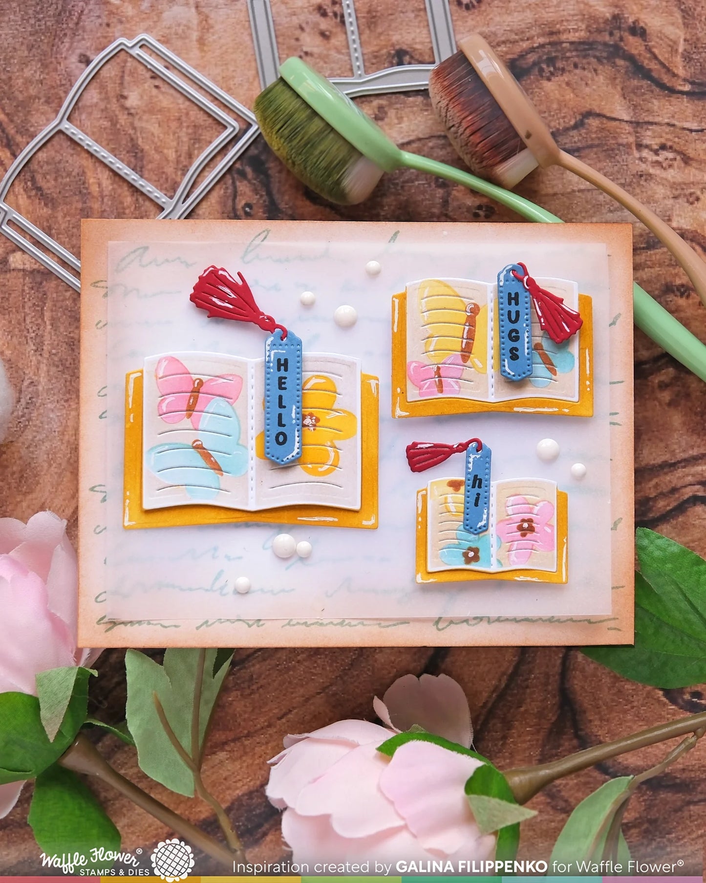 Waffle Flower - Open Book Trio - Butterfly Stencil
