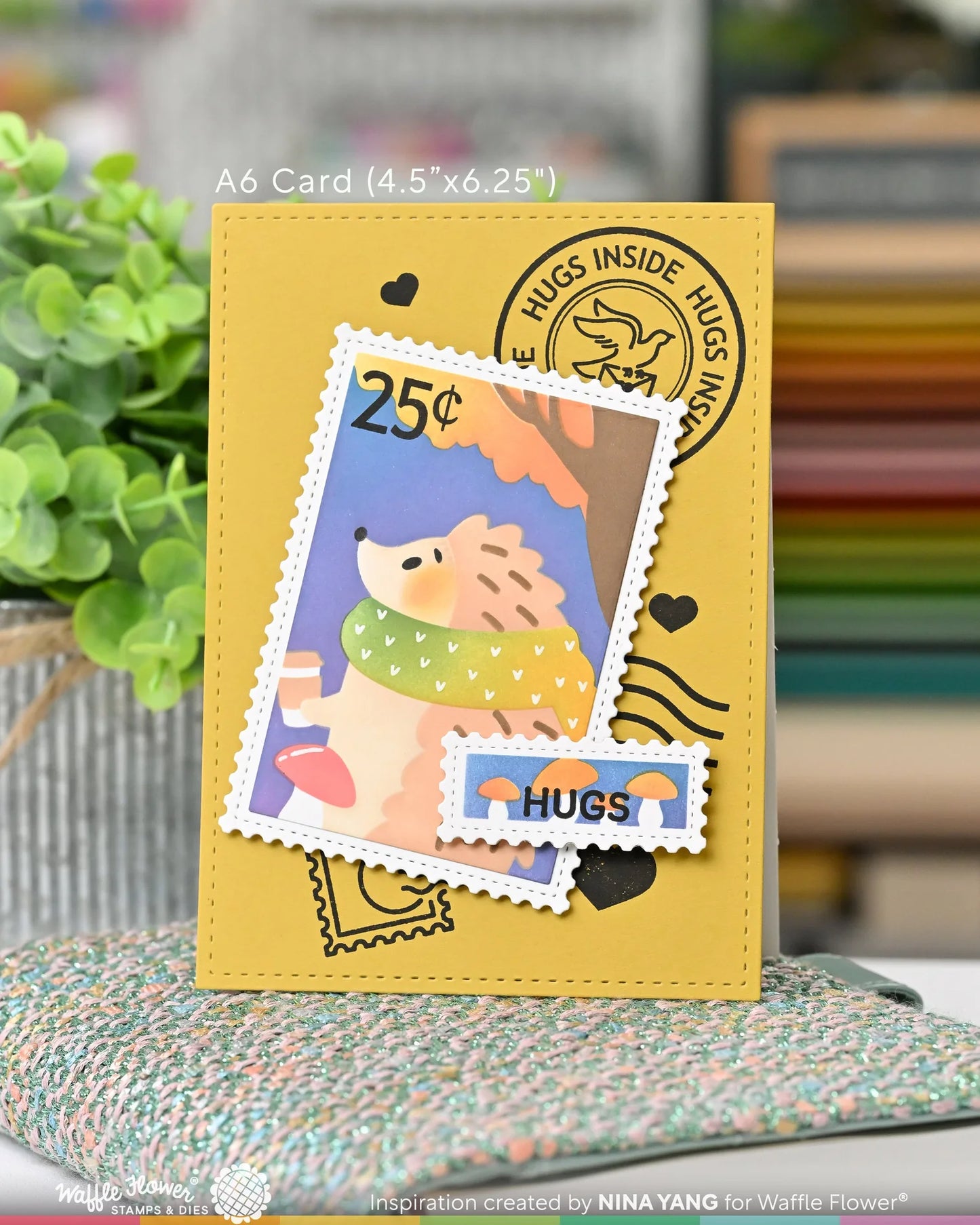 Waffle Flower - Nesting Postage Collage - Stamp Set