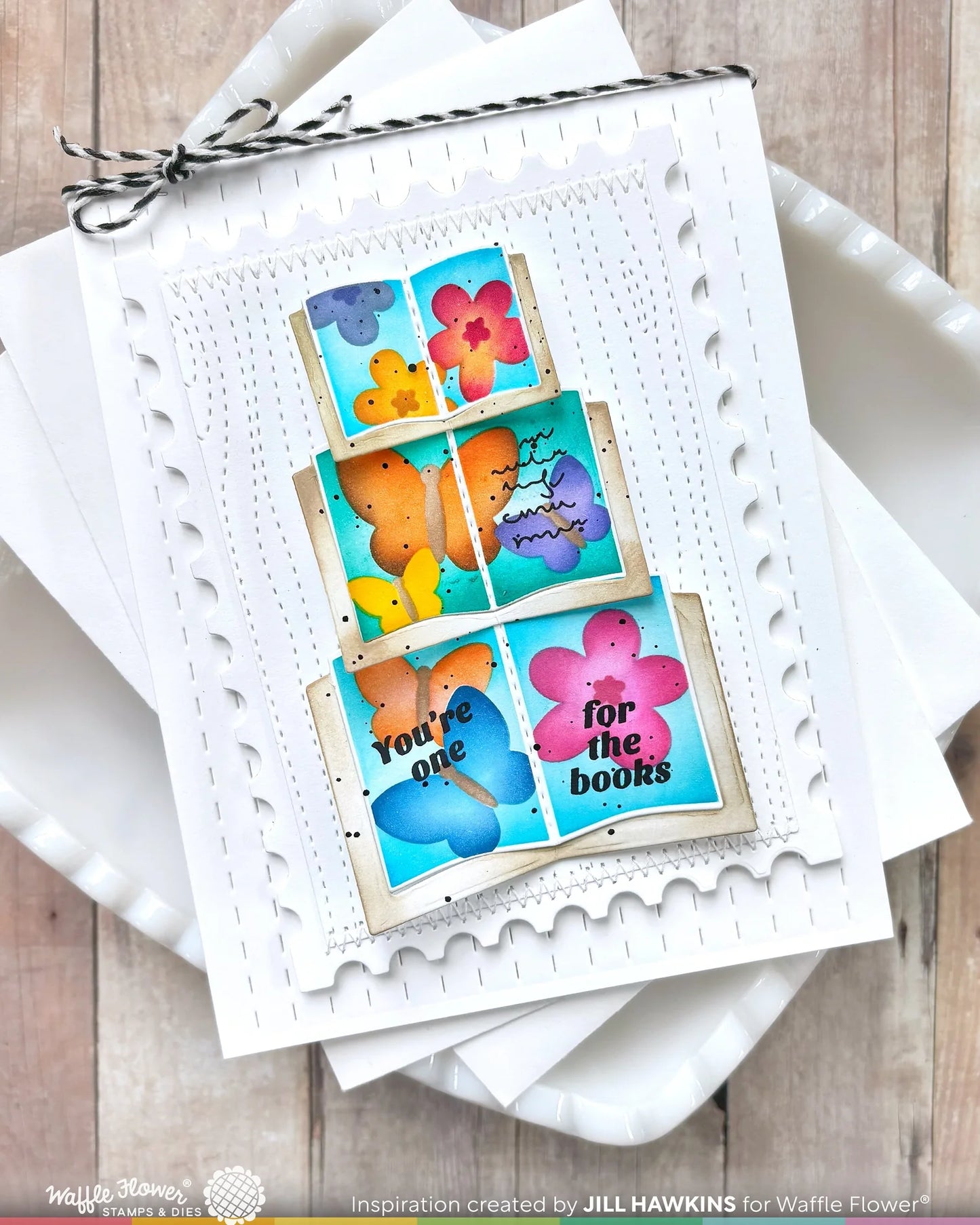 Waffle Flower - Open Book Trio - Butterfly Stencil
