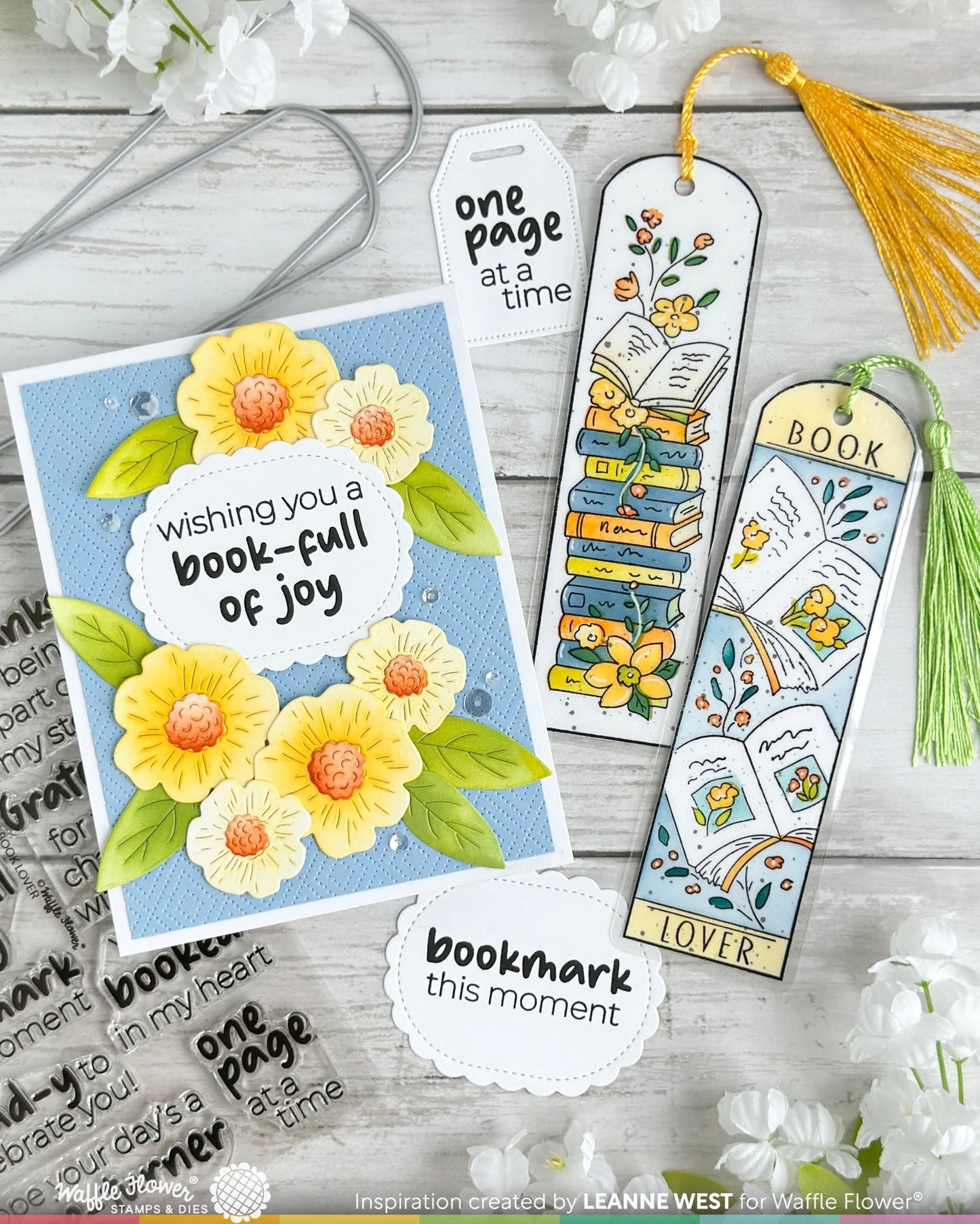 Waffle Flower - Inside Sentiments Book Lovers Stamp Set