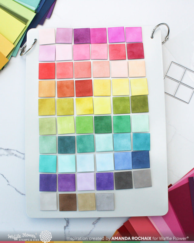 Waffle Flower - Ink Swatch 1x1 Stencil