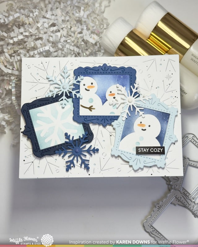 Waffle Flower - Postage Collage - Frames Die Set