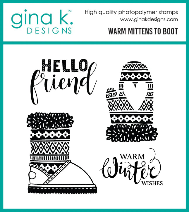 Gina K. - Warm Mittens to Boot Stamp & Die Bundle