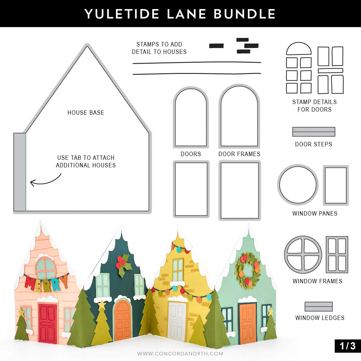 Concord & 9th - Yuletide Lane Stamp & Die Bundle