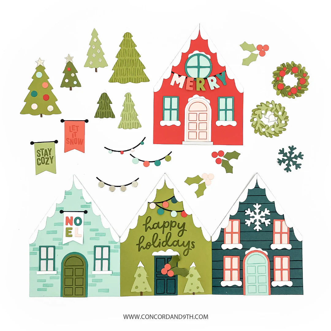 Concord & 9th - Yuletide Lane Stamp & Die Bundle