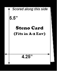 Cougar - Steno Cards & Envelopes